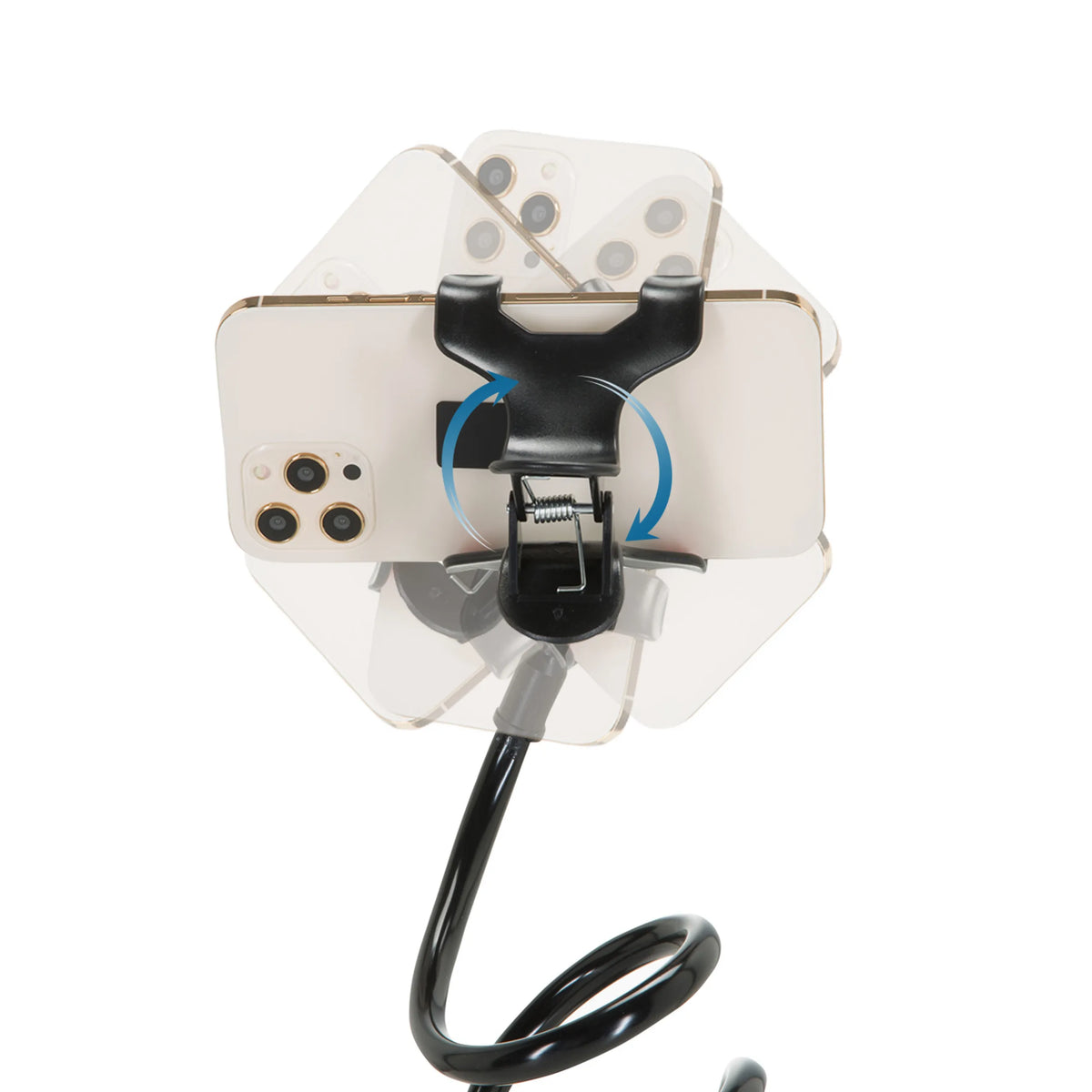 Justerbar holderklemme til Holder til mobiltelefon & tablet FLEXMOBI i sort fra hjh OFFICE