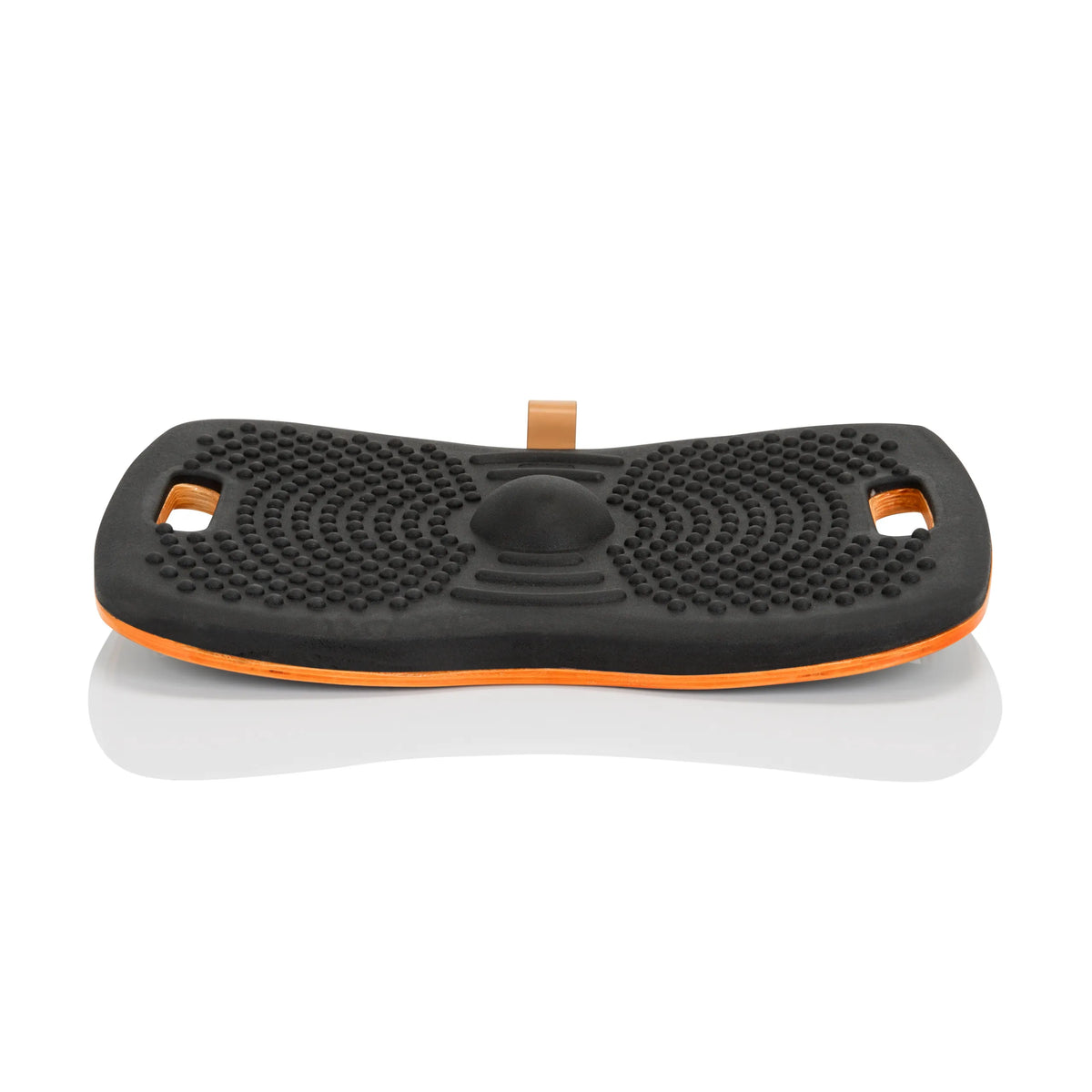Sort Balancebræt ACTIV med noppestruktur og orange kerne fra hjh OFFICE – 360-graders visning (forfra 0°)