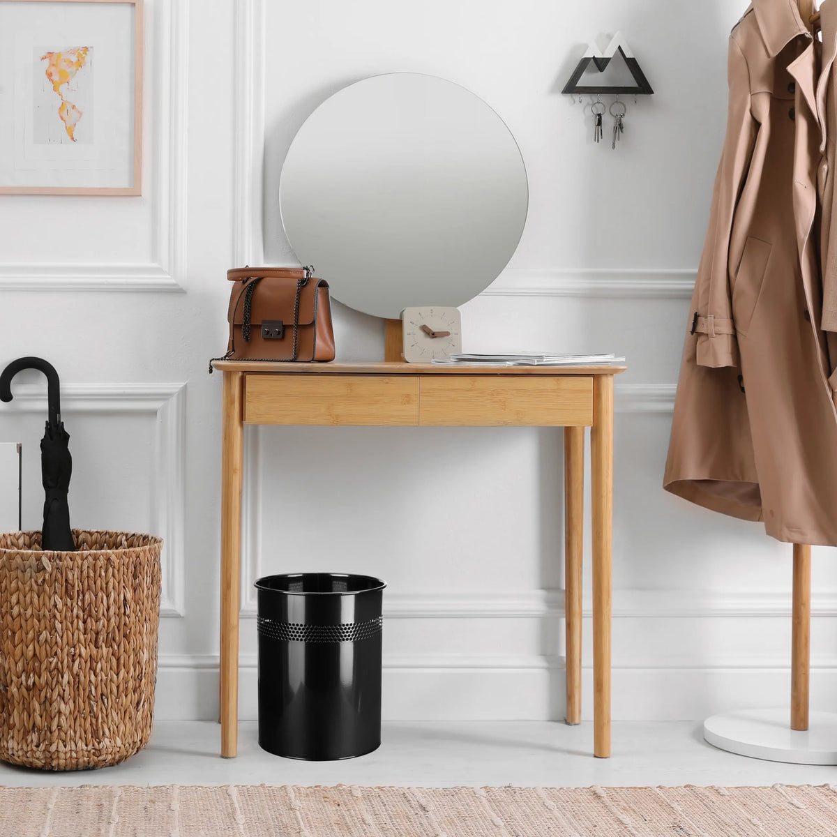 Sort Papirkurv CLEAN III med en kapacitet på 15 liter fra hjh OFFICE