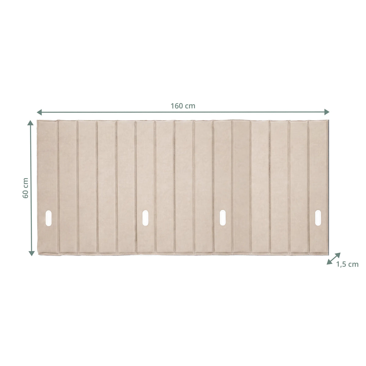 Teknisk tegning af Bordopdeler FLEXMIUT ROLL med 160 × 60 cm fra hjh OFFICE