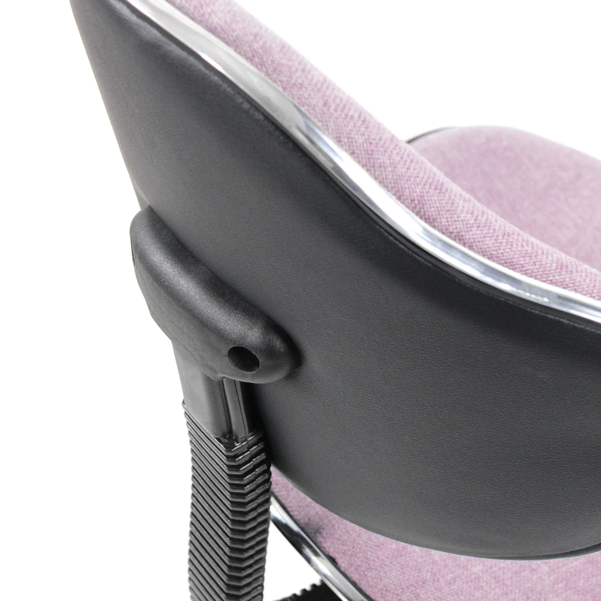 Ryglæn på KIDDY GTI-3 drejestol til børn i rosa med sort plastskal og kromstel fra hjh OFFICE