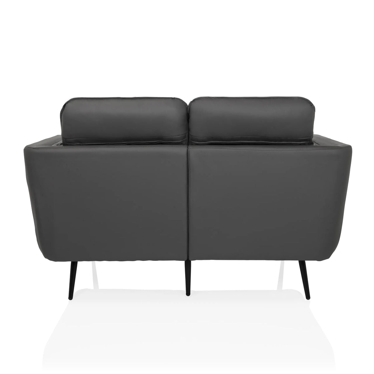 Bagside af den grå loungesofa VINTALUX med sorte ben fra hjh LIVING