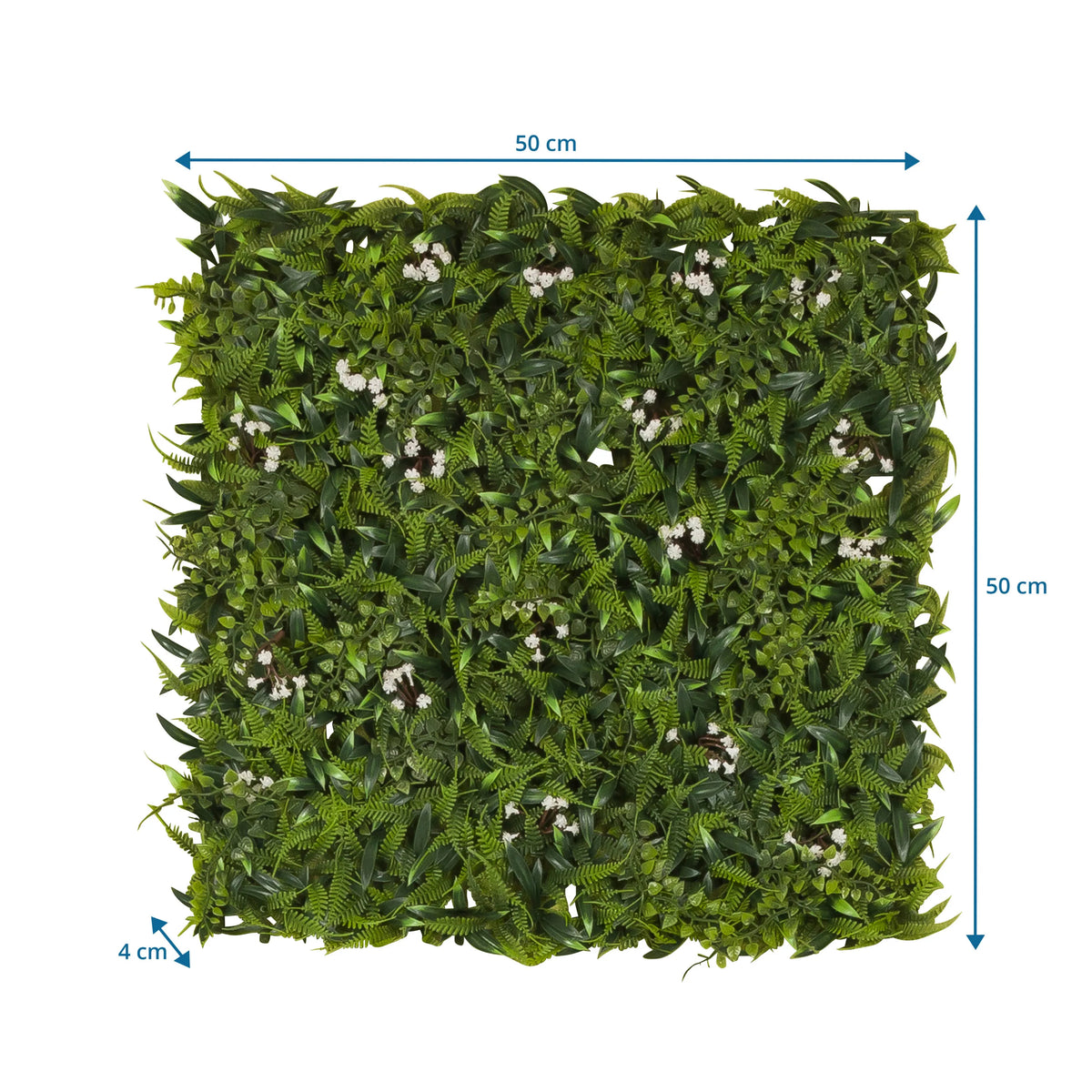 Måltegning af Plantemåtte MORE GREEN I med 50 × 50 cm fra hjh OFFICE