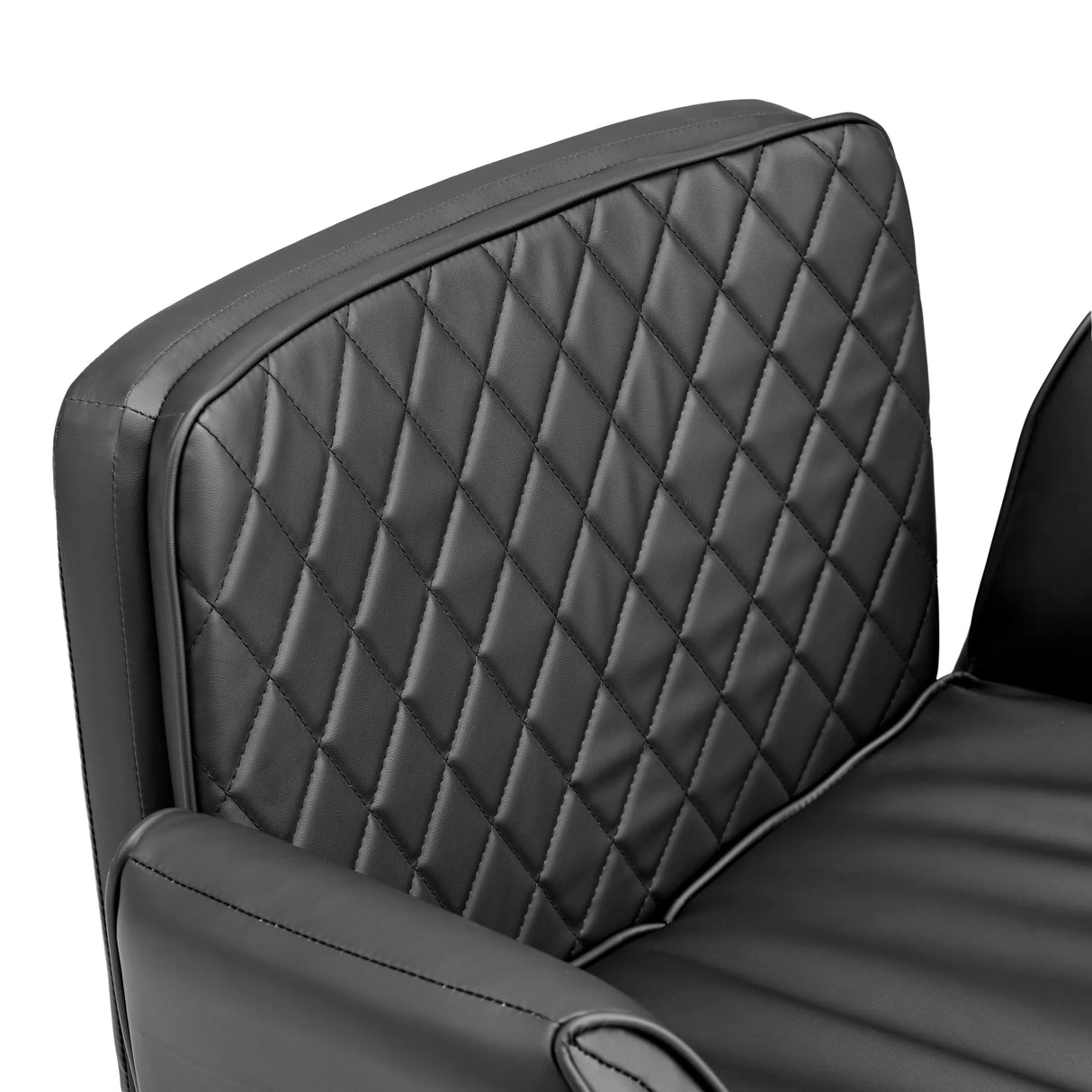 Ruderstikning af ryglænet på Criss-Cross 10 Home Office kontorstol i sort fra hjh LIVING
