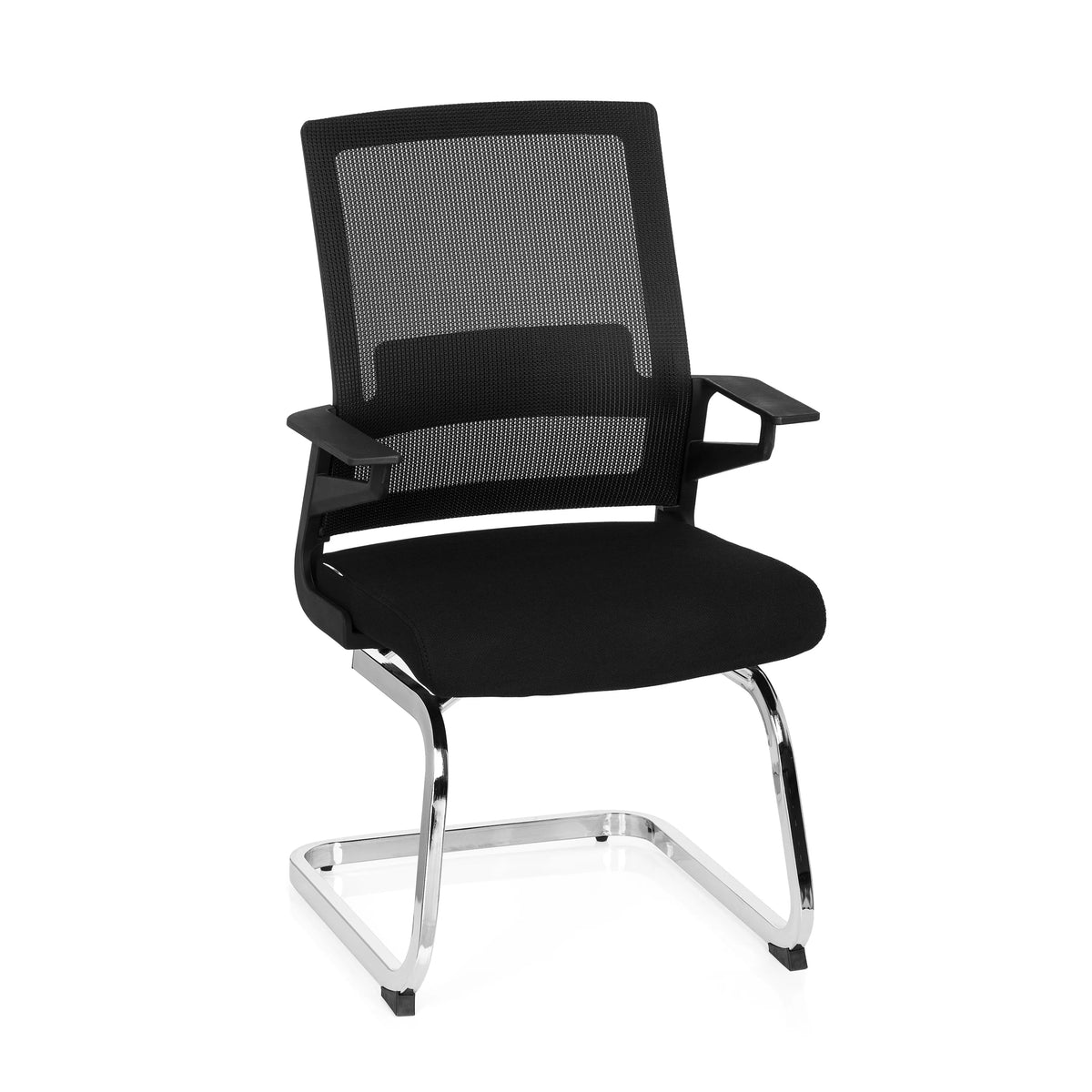 Sort Frisvinger INVENTOR V med netryg, armlæn og medestel fra hjh OFFICE – 360-graders visning (forfra 20°)