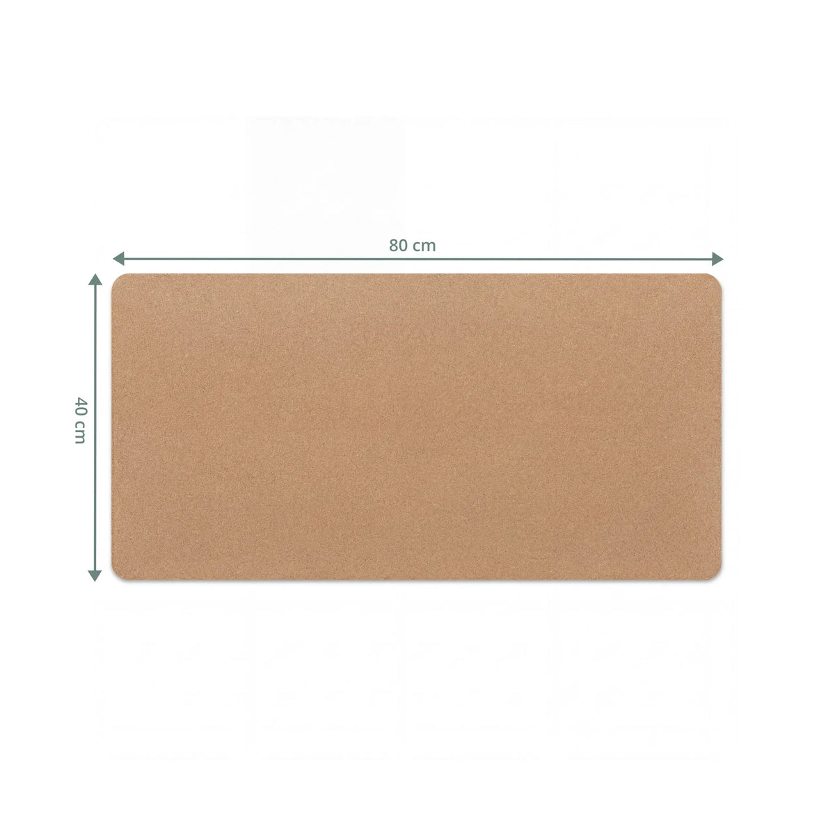 Målvisning af Skriveunderlag Padflux Terra i brun, 80 × 40 cm fra hjh OFFICE
