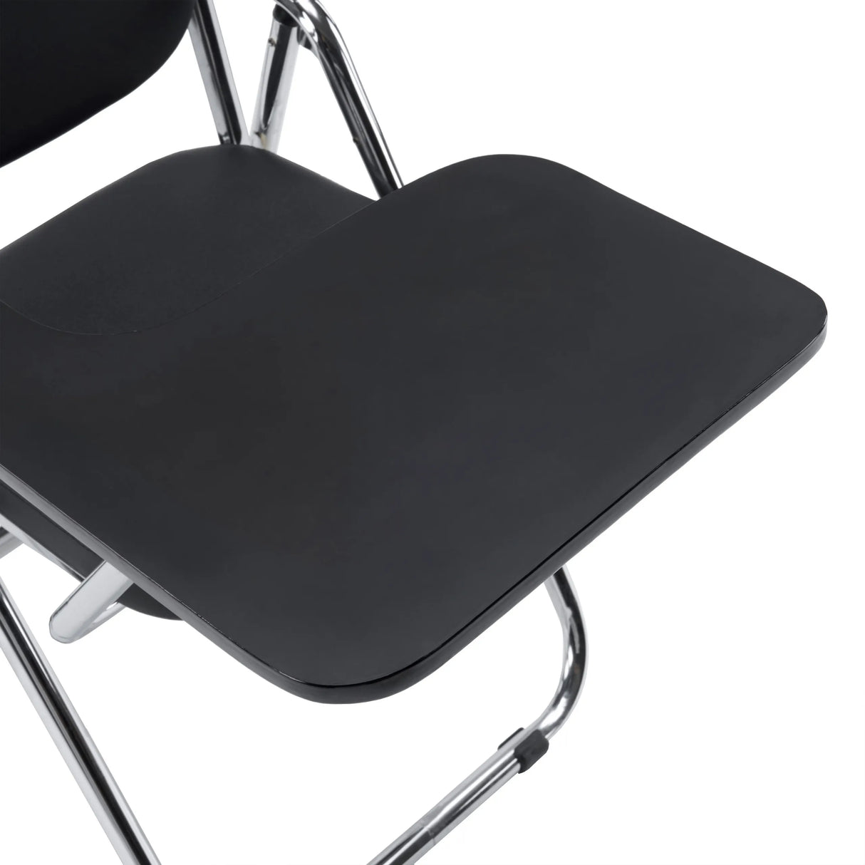 Sort skriveplade til klapstolen Esto T med forkromet stel fra hjh OFFICE