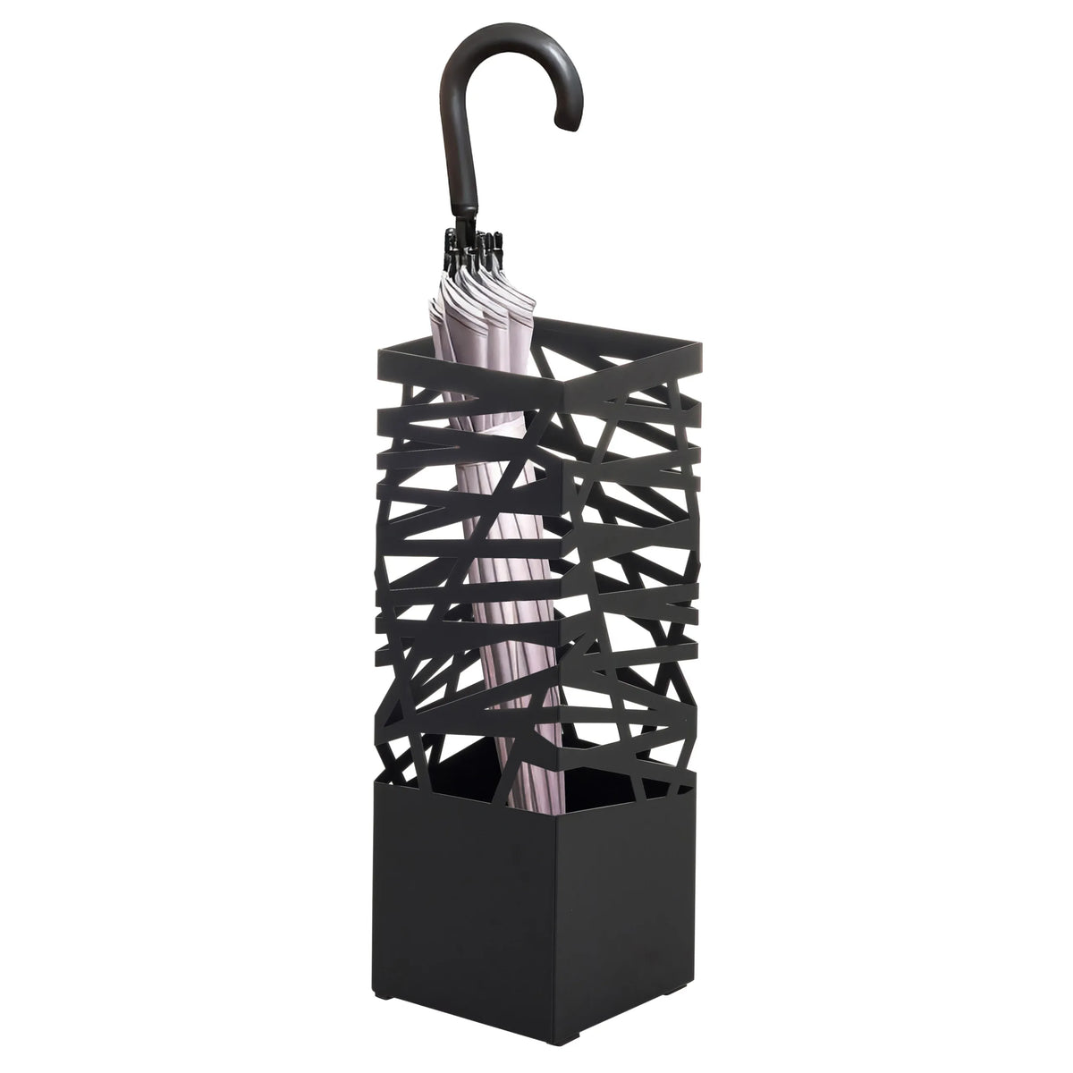 Sort paraplyholder PLUVARIS fra Tilbehør med en paraply fra hjh LIVING placeret deri