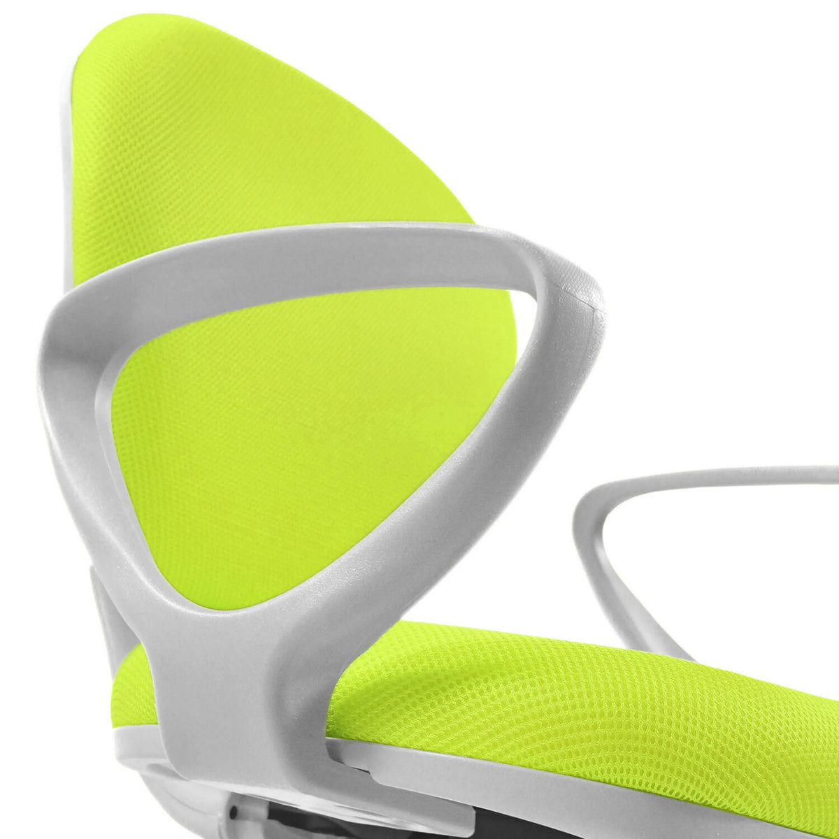 Grå armlæn til KID COLOUR G1 drejestol til børn med grønt netstof fra hjh OFFICE