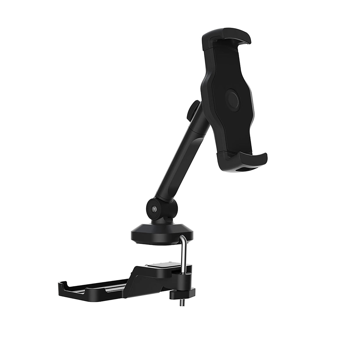 Sort Holder til mobiltelefon & tablet FLEXMOBI III med justerbar ledarm og bordklemme fra hjh OFFICE