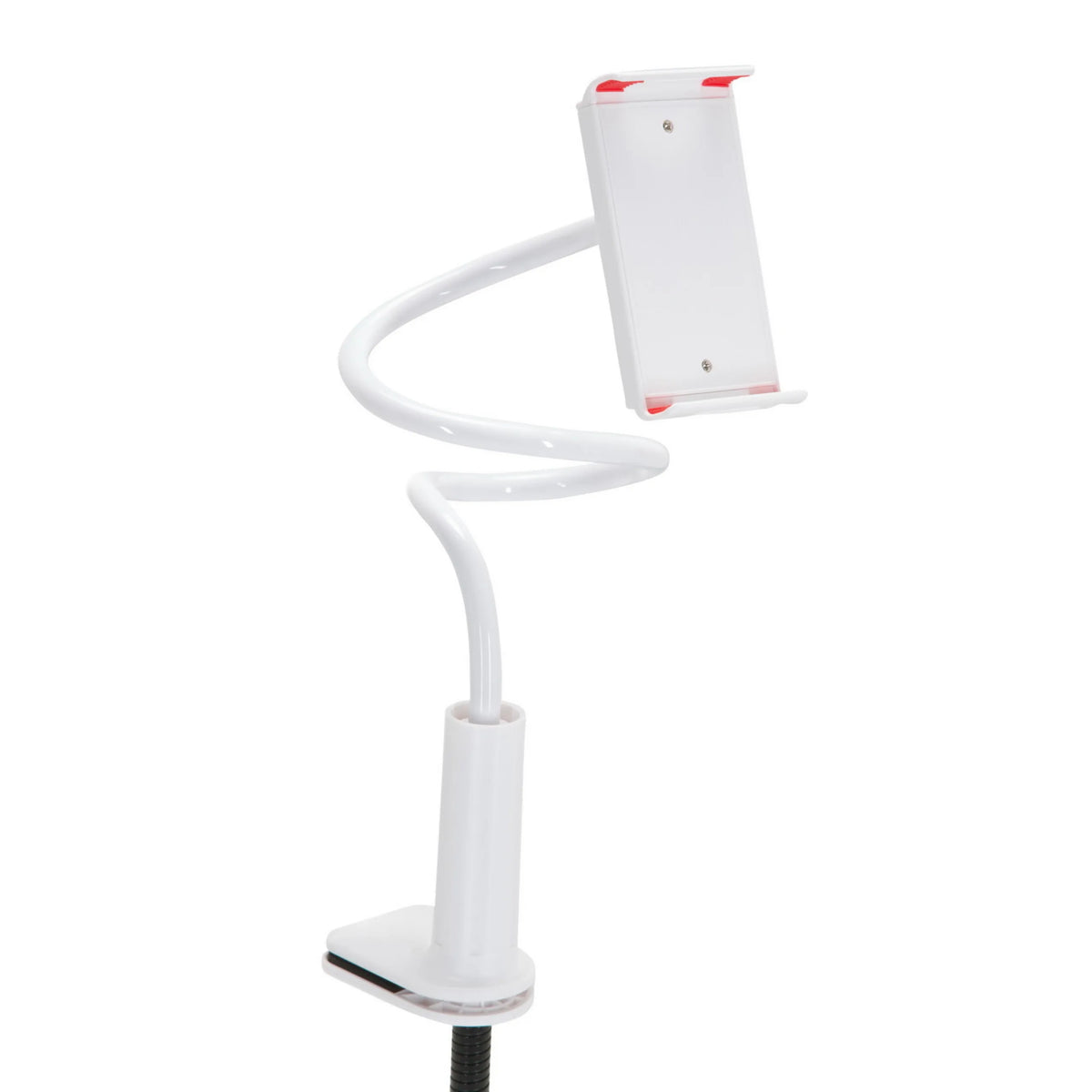 Hvid holder til mobiltelefon & tablet FLEXMOBI I med fleksibel svanehalsarm fra hjh OFFICE