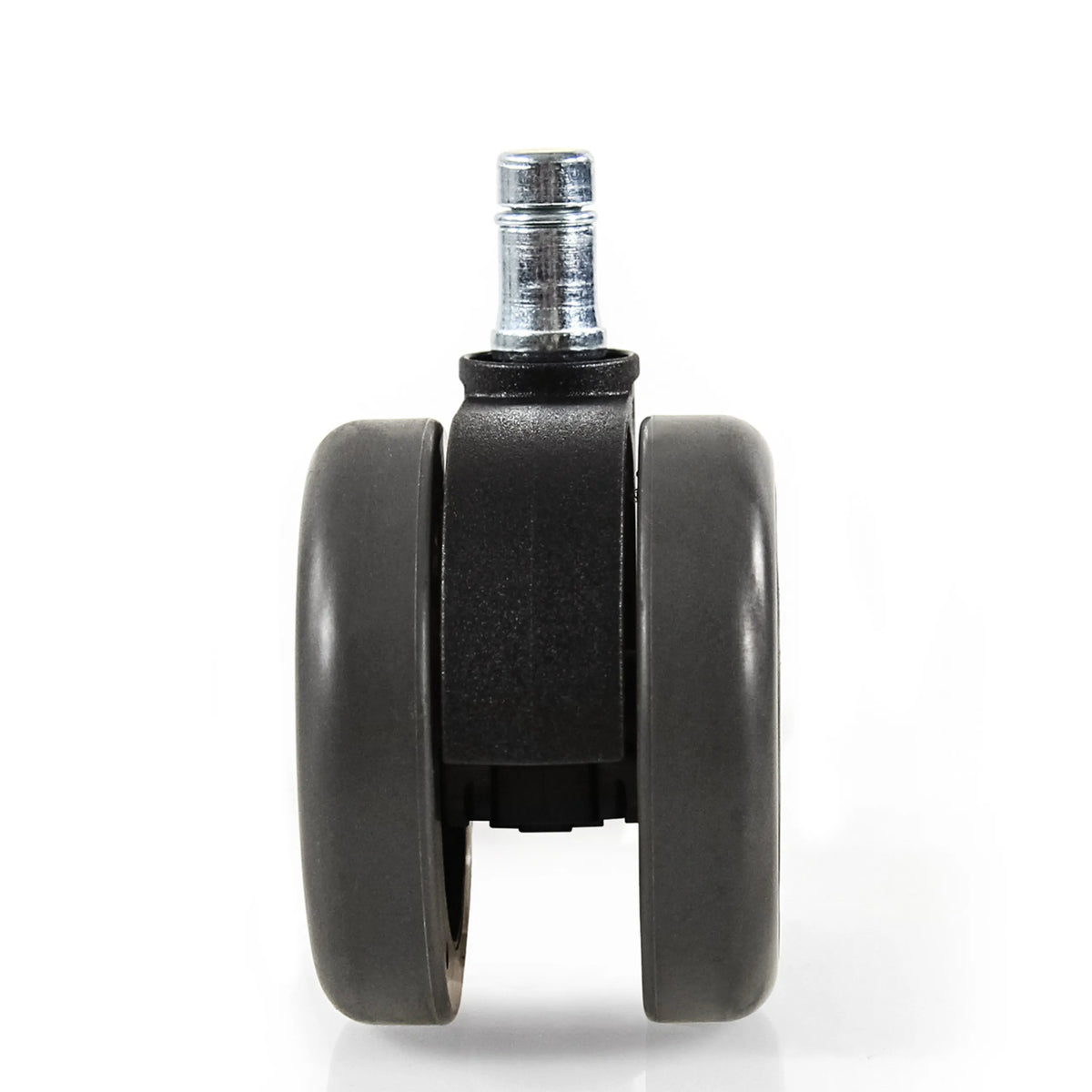 Dobbeltstolehjul 5x ROLO FREE 11mm/65mm i sort til hårde gulve med metalstift fra hjh OFFICE