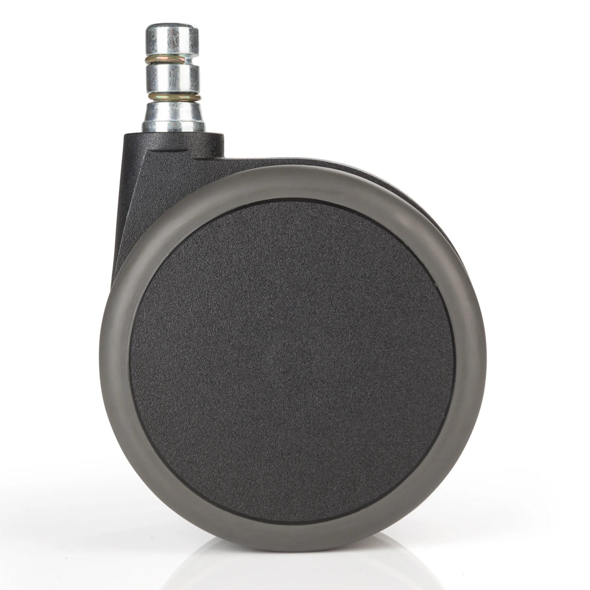 Enkelt sort 5x ROLO No-Noise 11mm/75mm stolehjul til hårde gulve med metalstift fra hjh OFFICE
