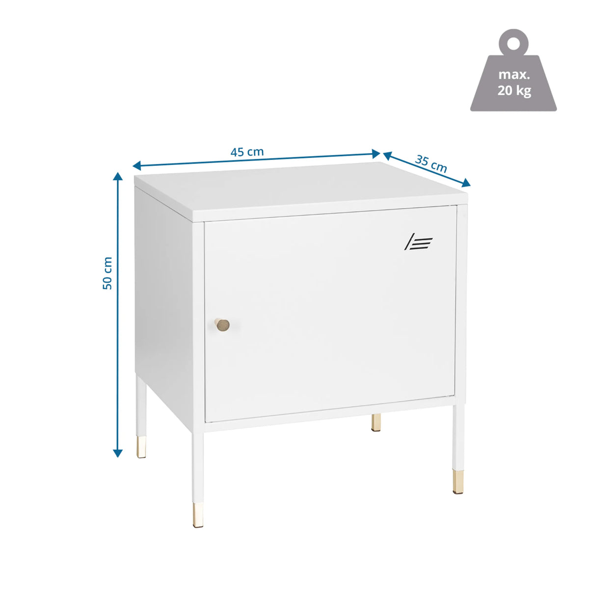 Måltegning af Kontorskab UMEO med 45 × 35 cm og en bæreevne på 20 kg fra hjh OFFICE