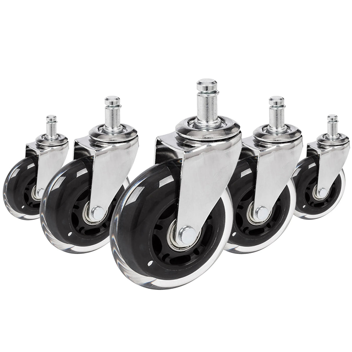 5x ROLO SKATE CT 11mm/75mm Hårde gulve - Stolehjul