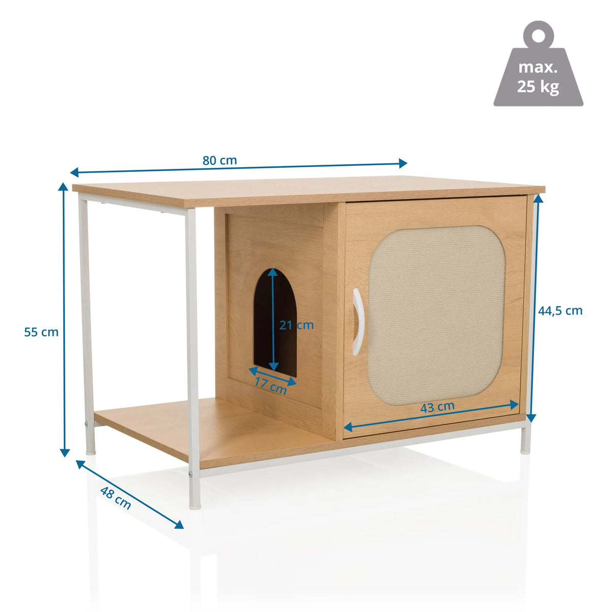 Måltegning af Kattehus KITTYHOME 1 i bøg på 80 × 48 cm fra hjh LIVING