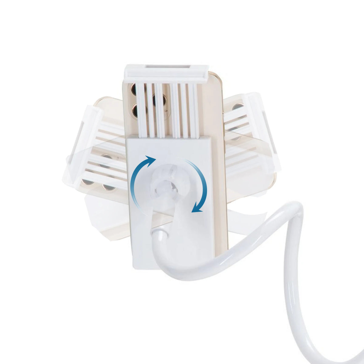 Justerbar holderklemme til Holder til mobiltelefon & tablet FLEXMOBI I i hvid fra hjh OFFICE