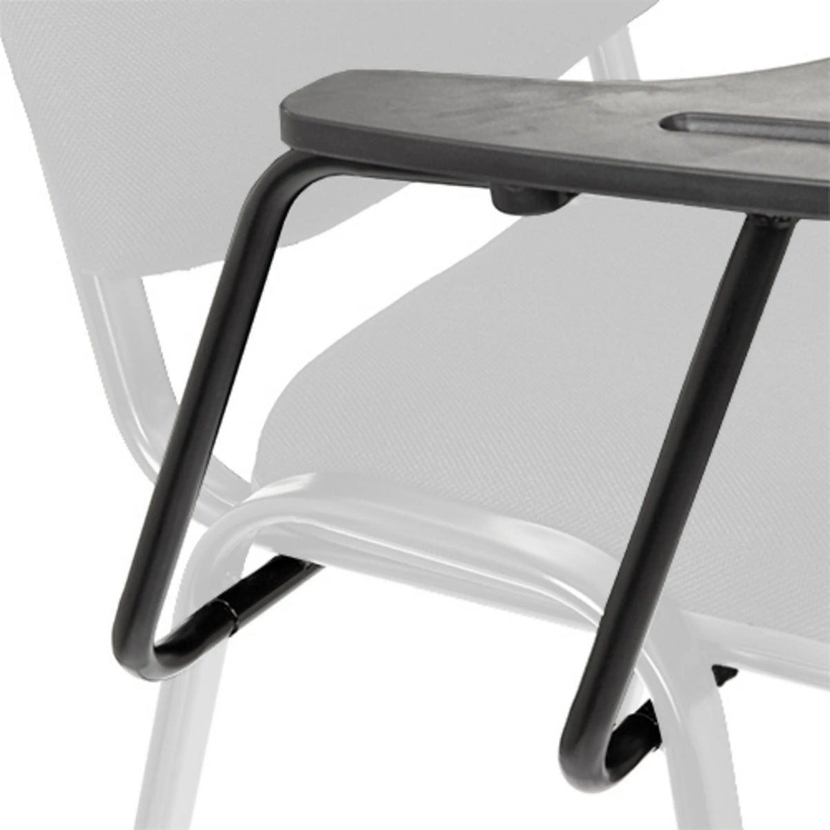 Skrivebakke til TABLET XT 600 stol med fire ben med sort plade og stel fra hjh OFFICE