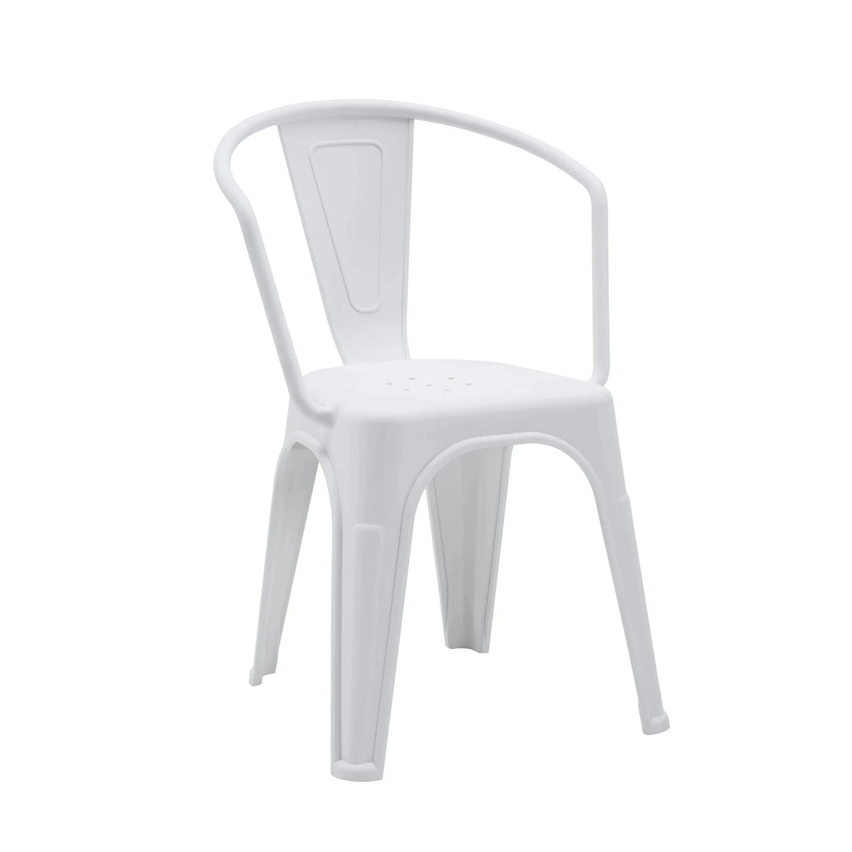 Hvid plast Bistrostol Vantaggio Poly med integrerede armlæn fra hjh OFFICE