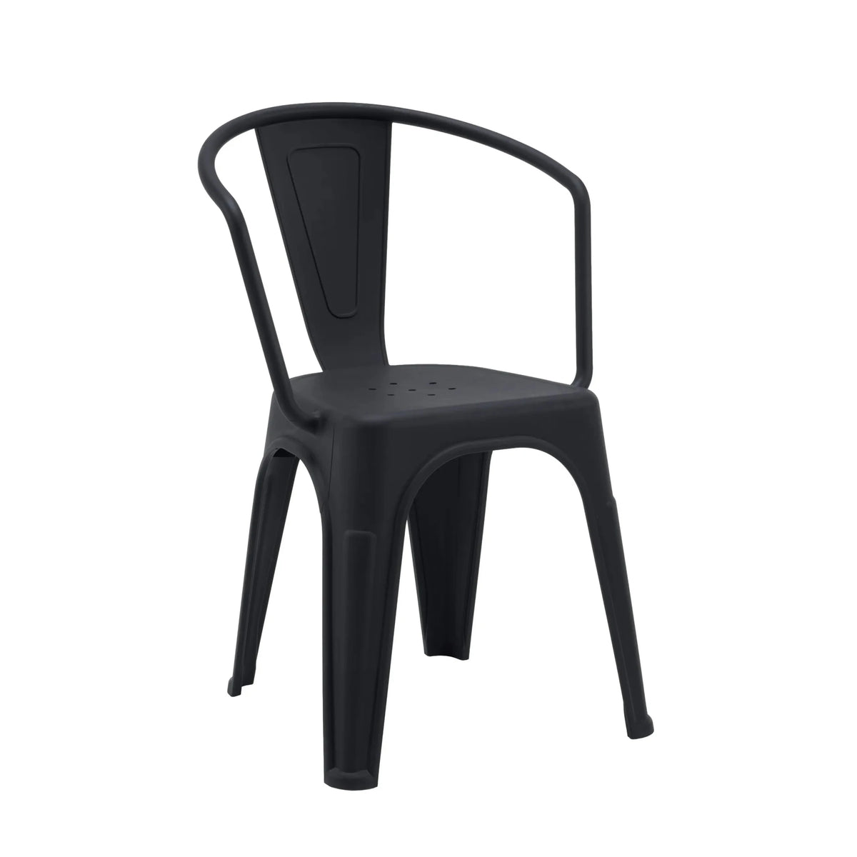 Sort Bistrostol Vantaggio Poly i plast med integrerede armlæn fra hjh OFFICE