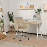 Beige Home Office kontorstol SOLAO 400 med armlæn og stjernefod med hjul fra hjh OFFICE