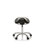 Sort Sadelskammel ORTHO SIT med fodkryds og fem hjul fra hjh OFFICE – 360-graders visning (forfra 0°)