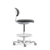 Arbejdsstol WORK MF2 W i mørkegrå med fodring og stjernefod med hjul fra hjh OFFICE