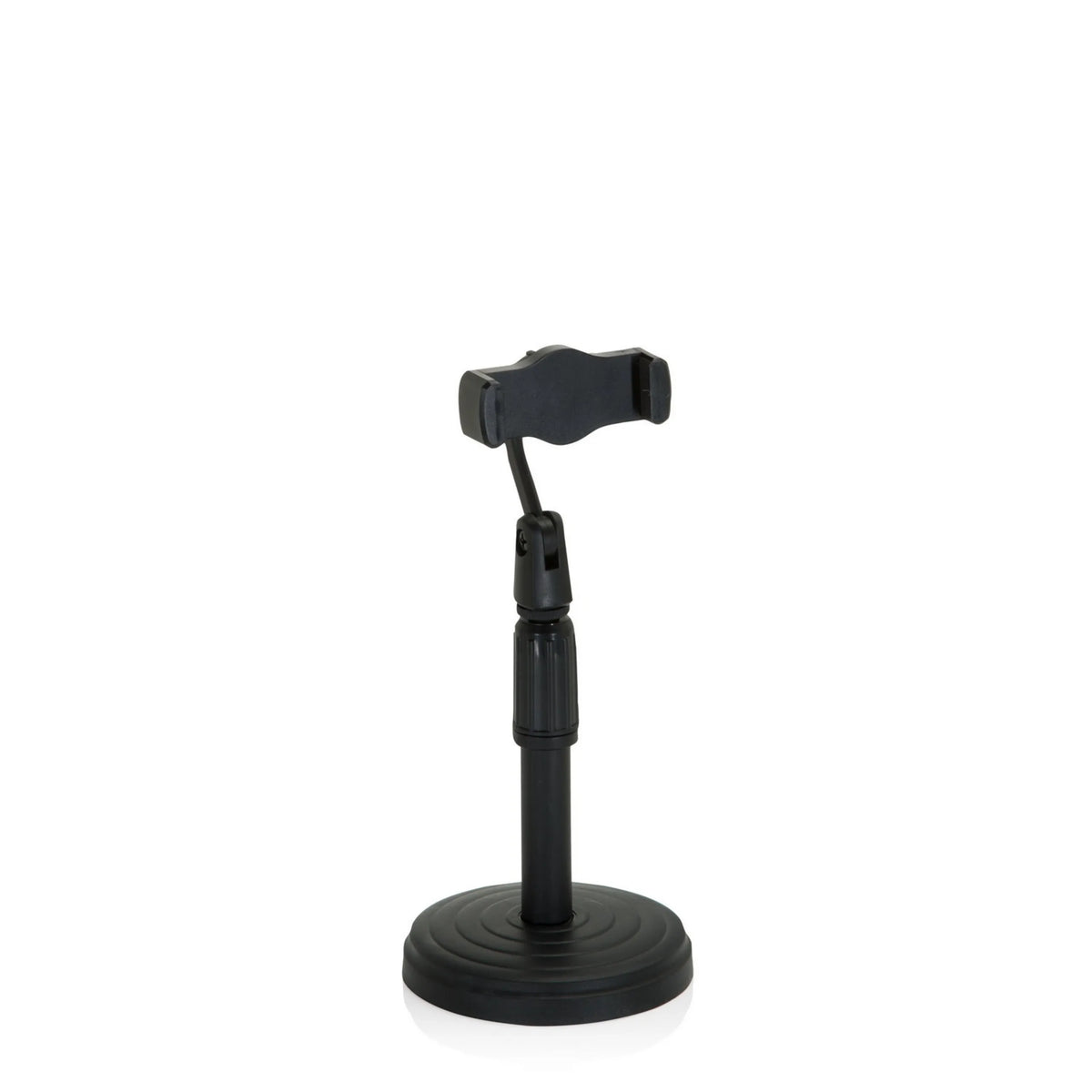 Sort Holder til mobiltelefon & tablet FLEXMOBI II med rund fod og justerbar arm fra hjh OFFICE