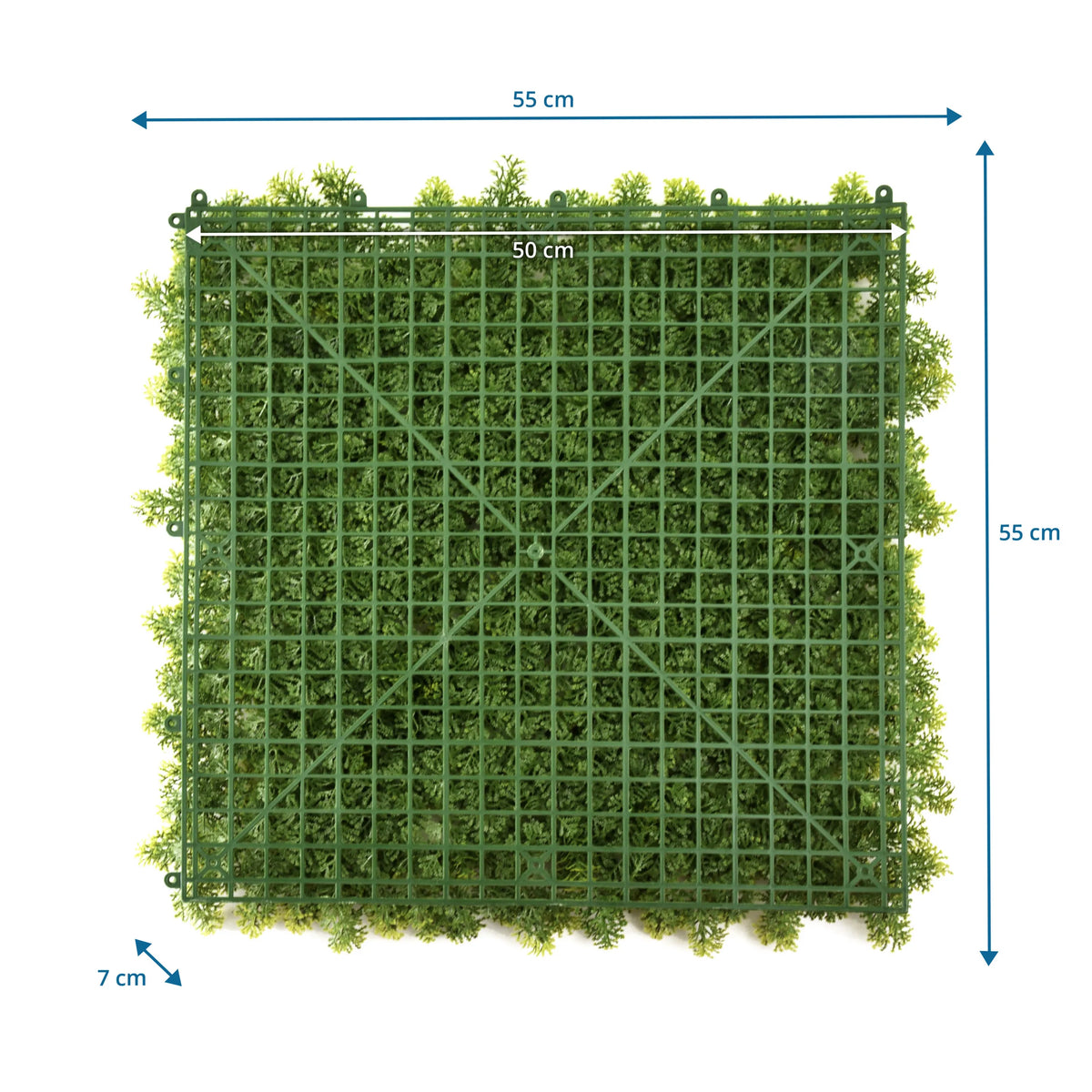 Måltegning af Plantemåtte LEAFLUXE 3 med 55 × 55 cm fra hjh LIVING