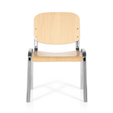 Stol med fire ben XT 600 C H i bøg med stel i krom fra hjh OFFICE – 360-graders visning (forfra 0°)