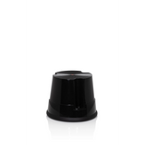 Schwarzer Tritthocker TIO-S mit rutschfester Oberfläche von hjh OFFICE – 360-Grad-Ansicht (Frontansicht 20°)