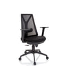 Home Office kontorstol FALUN BASIC i sort med netryglæn og armlæn fra hjh OFFICE