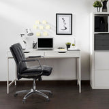 Professionel chefstol VILLA 10 i sort med quiltet polstring og kromfodkryds fra hjh OFFICE