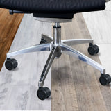 Femstjernet fodkryds med sorte stolehjul 5x ROLO COLOR 60 11mm/60mm til hårde gulve fra hjh OFFICE