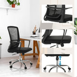 Sort polstret Home Office kontorstol STAR-TEC S med mesh-ryglæn og gaslift fra hjh OFFICE