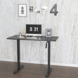 Sort ståskrivebord STAND CR med håndsving på højre side fra hjh OFFICE