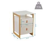 Måltegning af Sidebord TAROLO III med 40 × 40 × 60 cm fra hjh LIVING