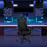 Sort Spillestol GAMEBREAKER SX 04 med quiltet sømdesign og justerbare armlæn fra hjh OFFICE