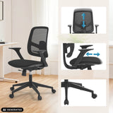 Home Office kontorstol Malio i sort med justerbart ryglæn og armlæn fra hjh OFFICE (AI-genereret billede)