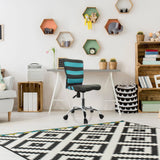 Snurrestol til børn KIDDY COMFORT I i grå og turkis med metalfod med hjul fra hjh OFFICE
