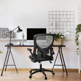 Sort Home Office kontorstol BELIO med mesh-ryglæn og armlæn fra hjh OFFICE