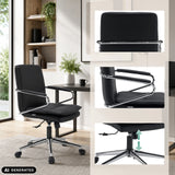 Sort Home Office kontorstol Rovento med armlæn og kromstjerne med hjul fra hjh OFFICE