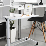 Hvid bordplade til STAND II Ståskrivebord med justerbart ben og hjul fra hjh OFFICE