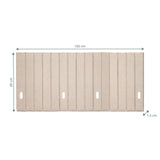 Teknisk tegning af Bordopdeler FLEXMIUT ROLL med 160 × 60 cm fra hjh OFFICE