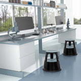 Sort trinskammel TIO-M II med rund standflade og greb fra hjh OFFICE