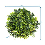 Måltegning af Plantemåtte LEAFLUXE WALL 2 med 60 × 60 cm og en dybde på 22 cm fra hjh LIVING