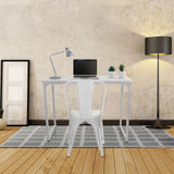 Hvidt WORKSPACE I skrivebord i målene 100 × 50 cm med en matchende stol fra hjh OFFICE