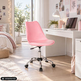 Lyserød Home Office kontorstol FANCY PRO med en blank stjernefod i metal fra hjh OFFICE