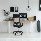 Sort Home Office kontorstol NEKEO med mesh-ryglæn og armlæn fra hjh OFFICE