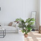 Grøn kunstig plante ARECA II i en brun potte fra hjh OFFICE